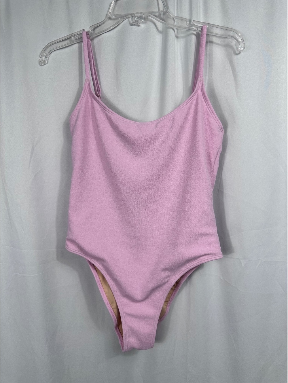 Cotton On Body Thin Strap Low Scoop One Piece Swimsuit, Medium, Pink